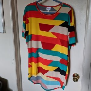 LulaRoe Irma multi colored top